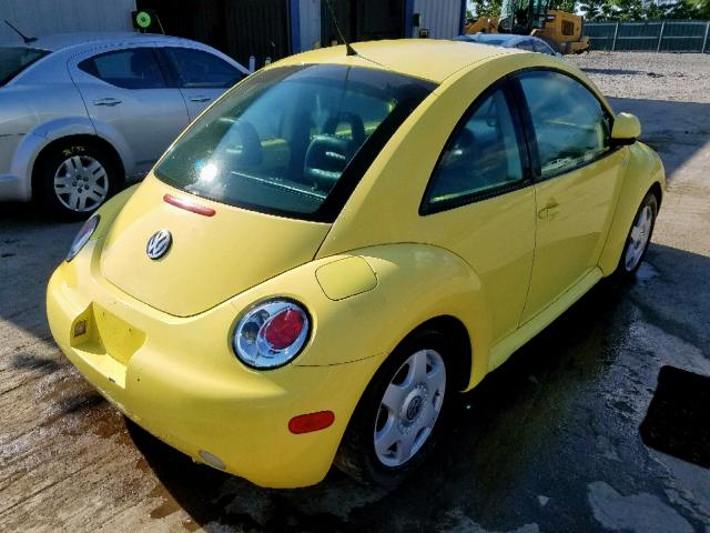3VWCA21C8YM407715 - 2000 VOLKSWAGEN NEW BEETLE ყვითელი ფოტო 4
