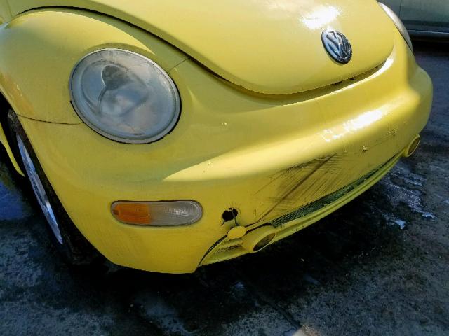 3VWCA21C8YM407715 - 2000 VOLKSWAGEN NEW BEETLE ყვითელი ფოტო 9