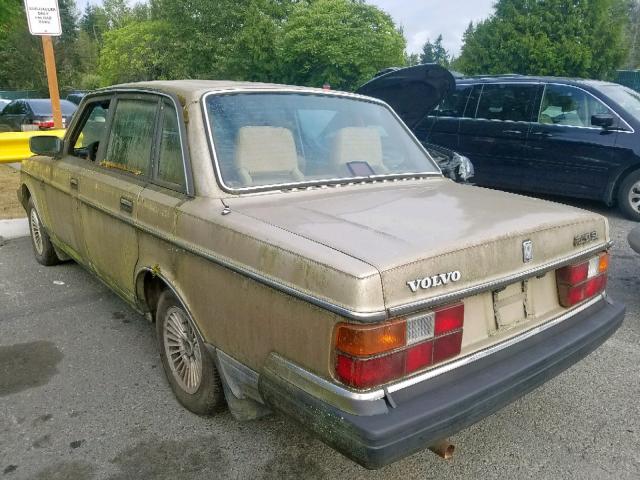 YV1AX8844K1371966 - 1989 VOLVO 244 DL GOLD photo 3