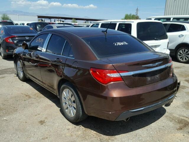 1C3CCBAG1DN738348 - 2013 CHRYSLER 200 LX BROWN photo 3