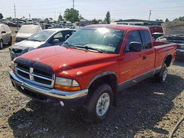 1B7GG23X1VS148880 - 1997 DODGE DAKOTA RED photo 2