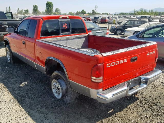 1B7GG23X1VS148880 - 1997 DODGE DAKOTA RED photo 3