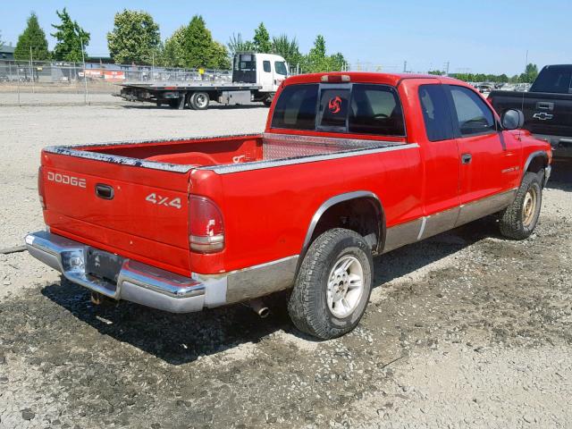 1B7GG23X1VS148880 - 1997 DODGE DAKOTA RED photo 4