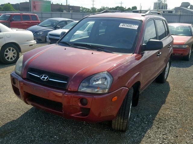 KM8JM12B25U075193 - 2005 HYUNDAI TUCSON GL MAROON photo 2