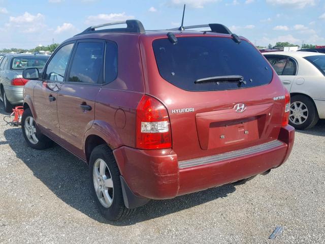 KM8JM12B25U075193 - 2005 HYUNDAI TUCSON GL MAROON photo 3