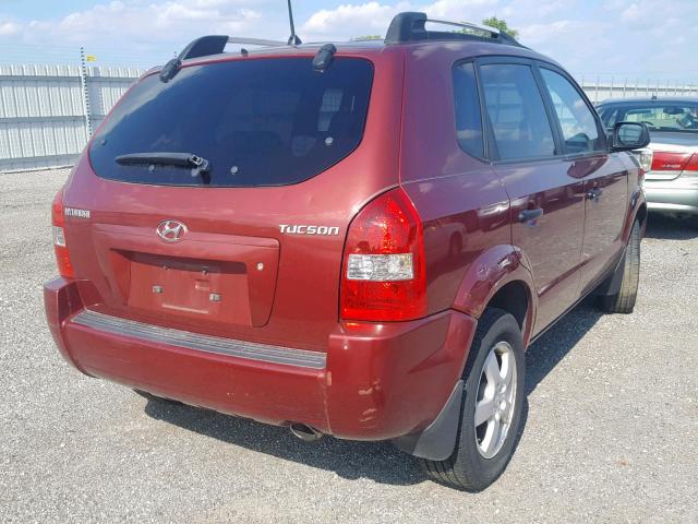 KM8JM12B25U075193 - 2005 HYUNDAI TUCSON GL MAROON photo 4