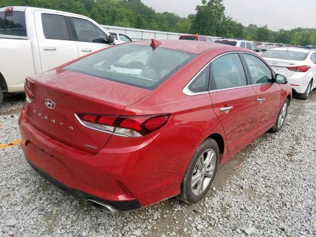 5NPE34AF4KH780226 - 2019 HYUNDAI SONATA LIM RED photo 4