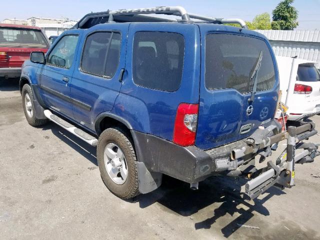 5N1ED28T74C653350 - 2004 NISSAN XTERRA XE BLUE photo 3