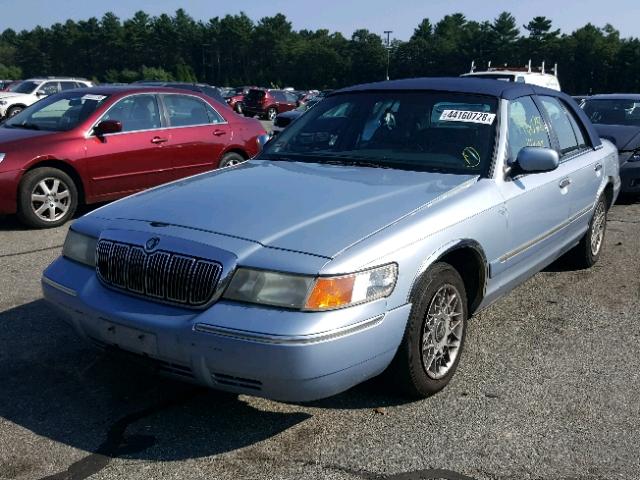 2MEFM74W7XX626726 - 1999 MERCURY GRAND MARQ BLUE photo 2