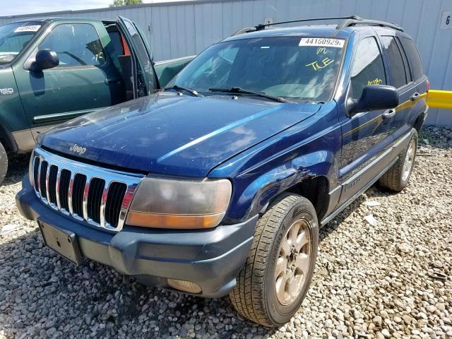 1J4GW48S91C609995 - 2001 JEEP GRAND CHER BLUE photo 2