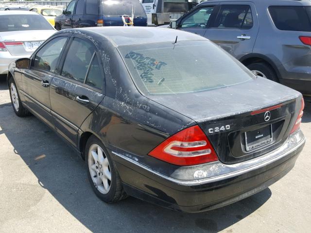 WDBRF61J02E009009 - 2002 MERCEDES-BENZ C 240 BLACK photo 3