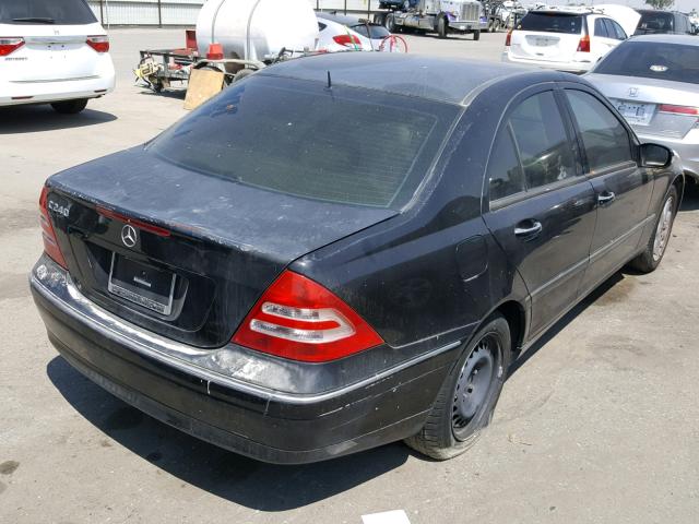 WDBRF61J02E009009 - 2002 MERCEDES-BENZ C 240 BLACK photo 4