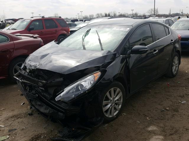 KNAFX4A87E5079885 - 2014 KIA FORTE EX BLACK photo 2