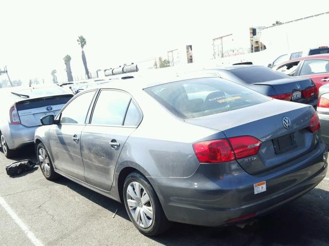 3VW2K7AJ8BM381824 - 2011 VOLKSWAGEN JETTA BASE Մոխրագույն լուսանկար 3