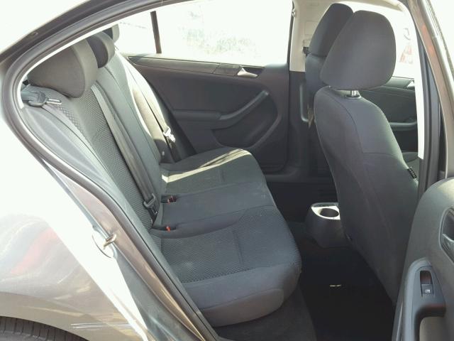 3VW2K7AJ8BM381824 - 2011 VOLKSWAGEN JETTA BASE Մոխրագույն լուսանկար 6
