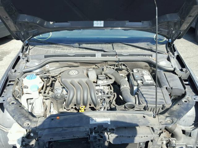 3VW2K7AJ8BM381824 - 2011 VOLKSWAGEN JETTA BASE Մոխրագույն լուսանկար 7