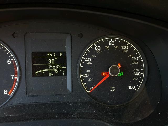 3VW2K7AJ8BM381824 - 2011 VOLKSWAGEN JETTA BASE Մոխրագույն լուսանկար 8