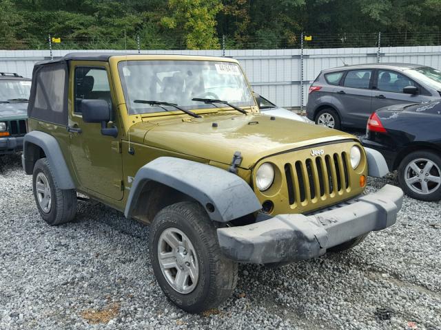 1J4FA24168L528894 - 2008 JEEP WRANGLER X GREEN photo 1