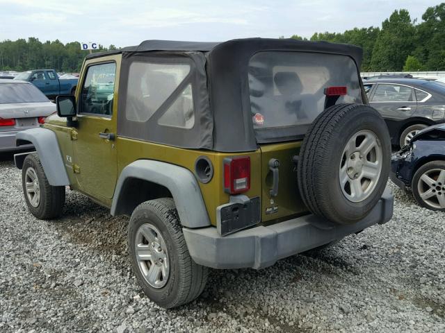 1J4FA24168L528894 - 2008 JEEP WRANGLER X GREEN photo 3