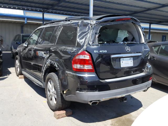 4JGBF71E68A333587 - 2008 MERCEDES-BENZ GL 450 4MA BLACK photo 3