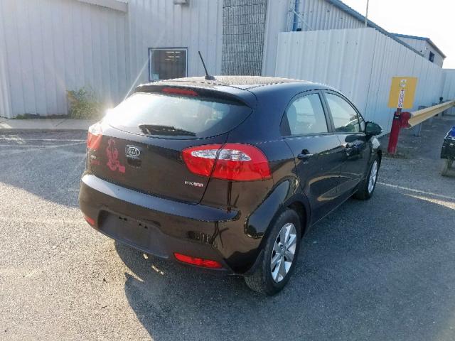 KNADN5A35C6022213 - 2012 KIA RIO EX BLACK photo 4