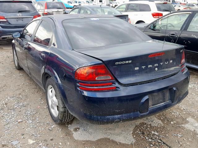 1B3EL46X64N293292 - 2004 DODGE STRATUS SX BLUE photo 3