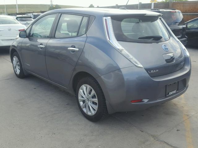 1N4AZ0CP6FC304904 - 2015 NISSAN LEAF S GRAY photo 3