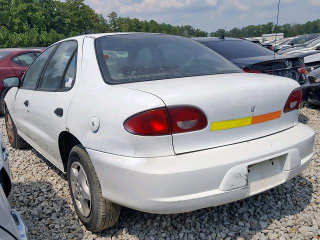 1G1JC524X17333722 - 2001 CHEVROLET CAVALIER B WHITE photo 3