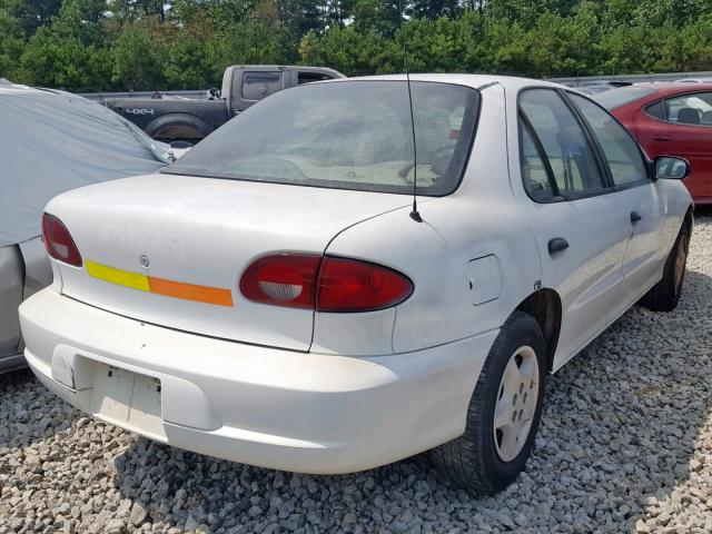 1G1JC524X17333722 - 2001 CHEVROLET CAVALIER B WHITE photo 4