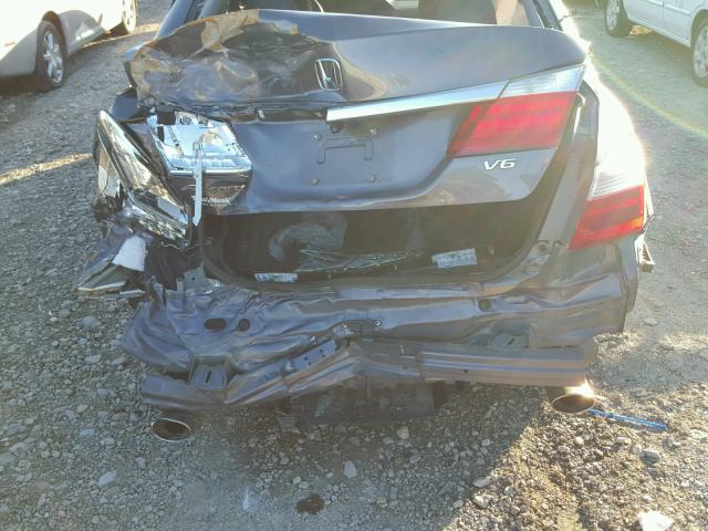 1HGCR3F87FA013530 - 2015 HONDA ACCORD EXL GRAY photo 9