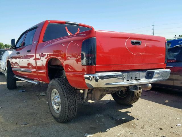 3D7KS29C27G754976 - 2007 DODGE RAM 2500 RED photo 3