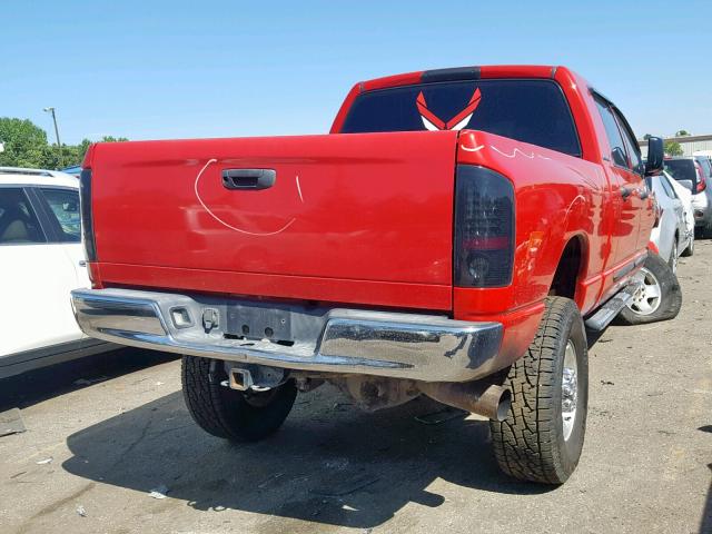 3D7KS29C27G754976 - 2007 DODGE RAM 2500 RED photo 4