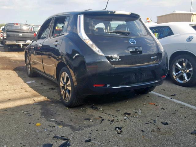 1N4AZ0CP7FC333702 - 2015 NISSAN LEAF S BLACK photo 3