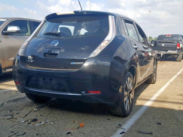 1N4AZ0CP7FC333702 - 2015 NISSAN LEAF S BLACK photo 4