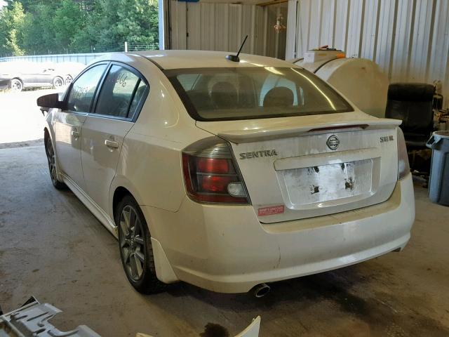 3N1CB6AP7AL654085 - 2010 NISSAN SENTRA SE- WHITE photo 3