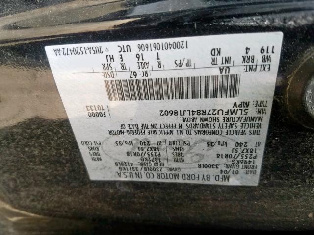 5LMFU27R84LJ18602 - 2004 LINCOLN NAVIGATOR BLACK photo 10
