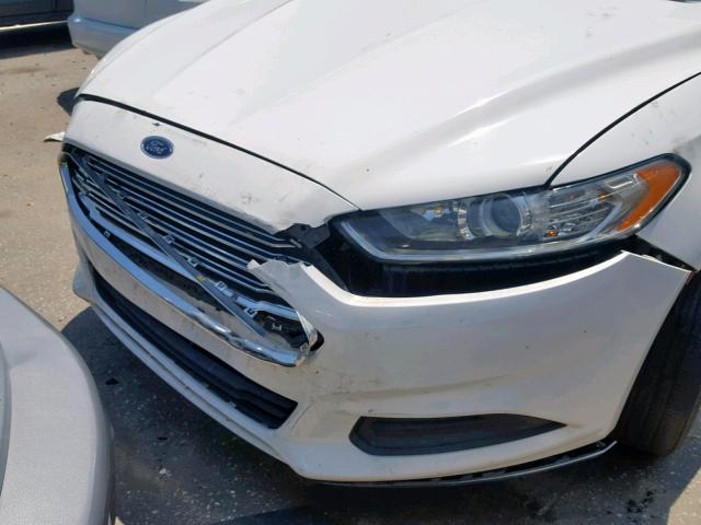 3FA6P0G7XDR349834 - 2013 FORD FUSION S WHITE photo 9