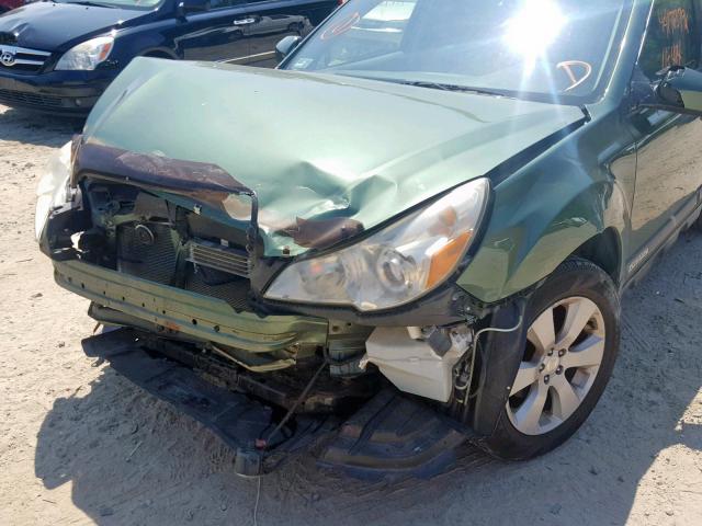 4S4BRBCC0A3322889 - 2010 SUBARU OUTBACK 2. GREEN photo 9