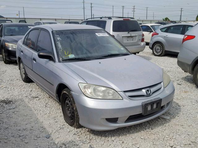 1HGES16304L009083 - 2004 HONDA CIVIC DX V SILVER photo 1