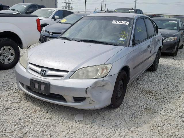 1HGES16304L009083 - 2004 HONDA CIVIC DX V SILVER photo 2