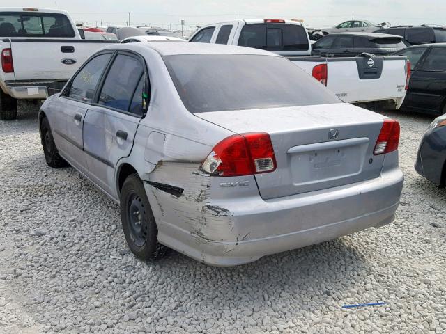 1HGES16304L009083 - 2004 HONDA CIVIC DX V SILVER photo 3