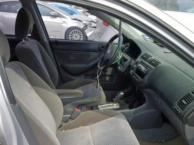 1HGES16304L009083 - 2004 HONDA CIVIC DX V SILVER photo 5