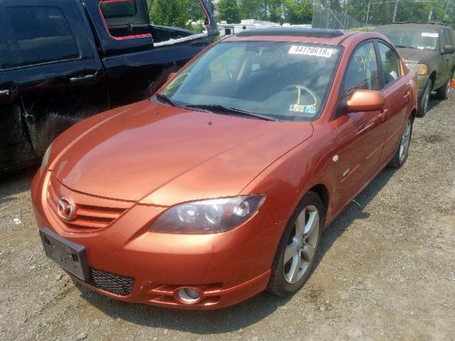 JM1BK323741172084 - 2004 MAZDA 3 S ORANGE photo 2