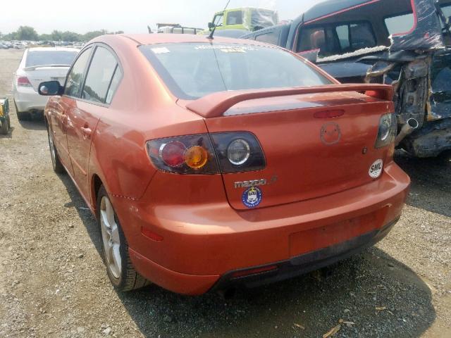 JM1BK323741172084 - 2004 MAZDA 3 S ORANGE photo 3