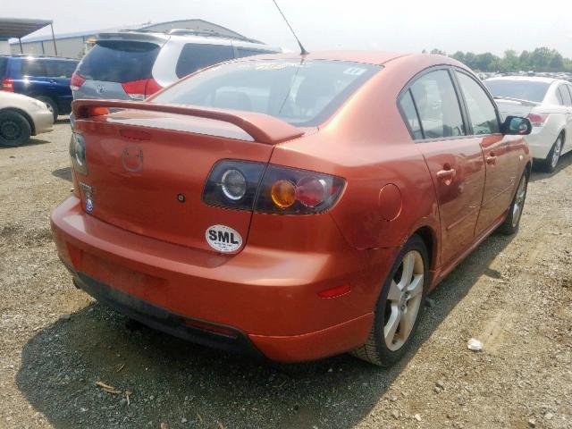 JM1BK323741172084 - 2004 MAZDA 3 S ORANGE photo 4