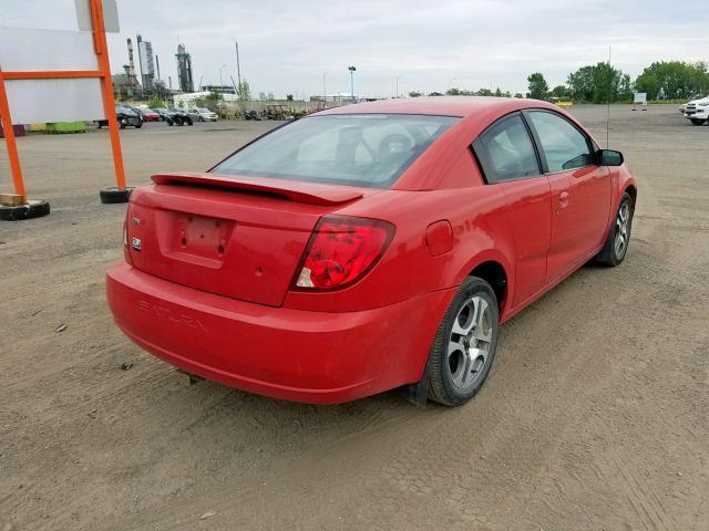 1G8AW12FX5Z111954 - 2005 SATURN ION LEVEL RED photo 4