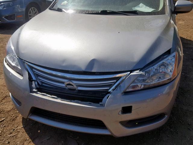 3N1AB7AP2DL750272 - 2013 NISSAN SENTRA S/S SILVER photo 9