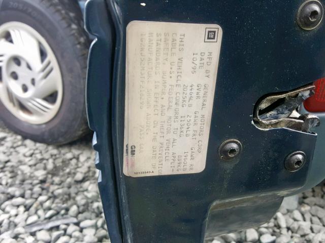 1G2WJ52M3TF218296 - 1996 PONTIAC GRAND PRIX GREEN photo 10