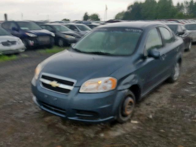 3G1TV55E19L121662 - 2009 CHEVROLET AVEO LS BLUE photo 2