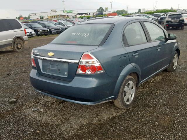 3G1TV55E19L121662 - 2009 CHEVROLET AVEO LS BLUE photo 4